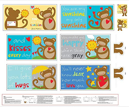 Huggable  and  Loveable Monkey Soft Book Panel 5533P-1 Studio E by The Panel