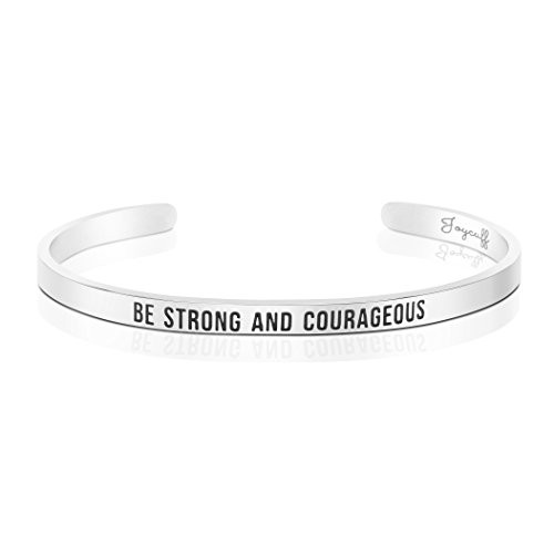 Joycuff Christian Gifts for Women Be Strong and Courageous Inspirational Religious Cuff Bracelet for Her Engraved Bible Verse Joycuff Christian Gifts for Women Be Strong and Courageous Inspirational Religious Cuff Bracelet for Her Engraved Bible Verse