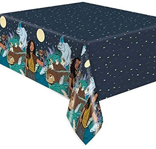 Unique Plastic Table Cover-54" x 84" - Raya and the Last Dragon - 1 Pc Multicolor