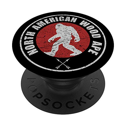 Bigfoot North American Wood Ape Sasquatch Research PopSockets PopGrip- Swappable Grip for Phones  and  Tablets