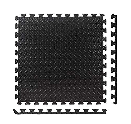 Puzzle Exercise Floor Mat Interlocking Foam Gym Floor Mats 12'' x 12'' EVA Foam Floor Tiles for Home Gym Equipment Cover 6 Square Feet
