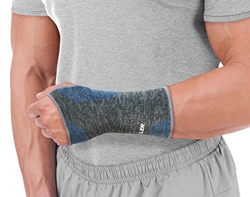 Mueller 4-Way Stretch Premium Knit Wrist Support with Thermo Reactive Technology Large-Extra Large Black