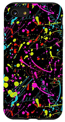 iPhone SE -2020- - 7 - 8 80s Splatter Paint Custom Design Cute Phone Case Cover Case