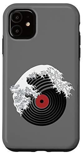 iPhone 11 Great Wave of Music DJ Vinyl Record Turntable Kanagawa Case