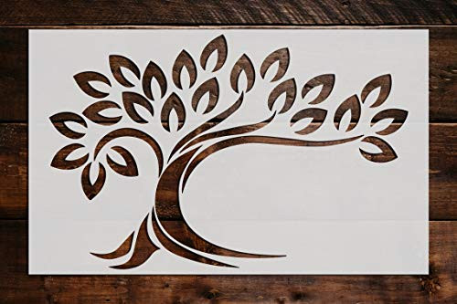 Tree Stencil DIY Reusable Craft and Painting Wall Stencils - 476 -8.5"x11"-