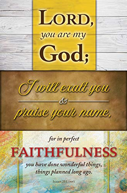 General Worship Bulletin -"Lord you are my God" - NIV Scripture - -Package of 100-