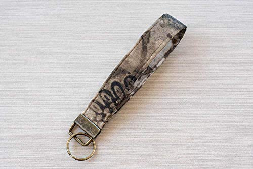 Camo Keychain Wristlet Fabric Key Fob Wrist Lanyard