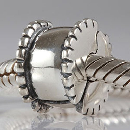 Clip Stopper Charms 925 Sterling Silver Gear Charm Clip Lock Stoppers Beads for Bracelets -N-