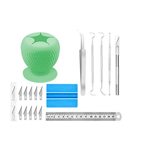 18 Pcs Craft Tools SetVinyl Weeding Tools Craft Basic Set Vinyl Weeding Scrap Collector Craft Vinyl Tools Kit Suit for Silhouettes Cameos Lettering Cutting Splicing