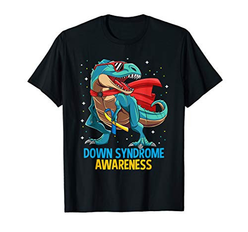 World Down Syndrome Awareness Dinosaur T-Rex Boys Kids Gift T-Shirt