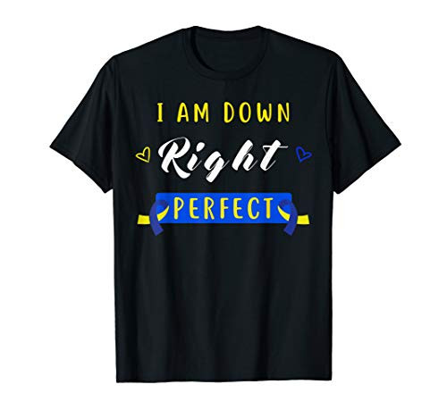 I Am Down Right Perfect Syndrome Awareness Novelty T-Shirt I Am Down Right Perfect Syndrome Awareness Novelty T-Shirt