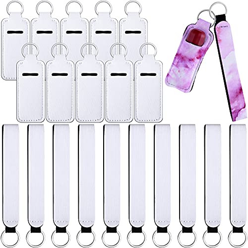 10 Pieces Sublimation Blank Neoprene Wristlet Lanyards Neoprene Wristlet Keychain Strap Holder and 10 Pieces Sublimation Chapstick Holder Blank Lipstick Keychain Holder for Chapstick Lip Balm 10 Pieces Sublimation Blank Neoprene Wristlet Lanyards Neoprene Wristlet Keychain Strap Holder and 10 Pieces Sublimation Chapstick Holder Blank Lipstick Keychain Holder for Chapstick Lip Balm