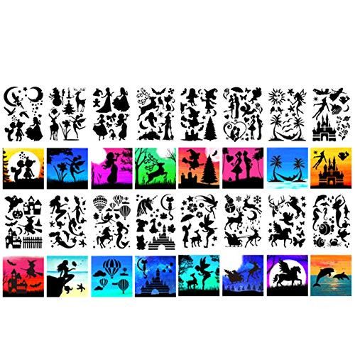 wastreak Fast Draw Stencil Art Templates Journaling Stencils for Crafts Painting Perfect for DIY Painting Art for Kids DIY