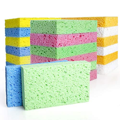 Sponges Kitchen Sponges for Dishes Compressed Cellulose Sponges for KitchenBathroom -18 Pack