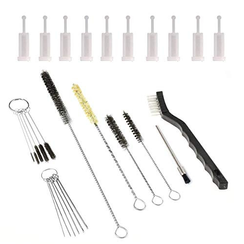 27 Piece Spray Gun Cleaning Kit with Spray Gun Filters Paint Gun Cleaning Kit Airbrush Cleaning Kit for HVLP Gravity Suction Detail Paint Guns Airbrush Air Paint Spray Gun Cleaning Brushes
