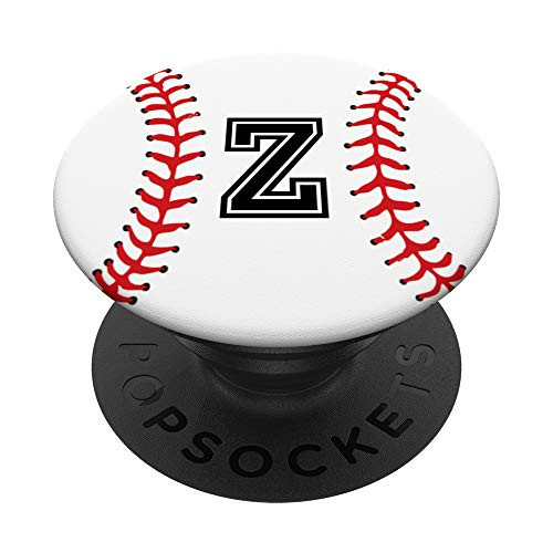 Baseball Player Letter Z Initial - Baseball Gifts PopSockets Grip and Stand for Phones and Tablets