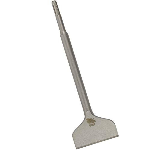 SDS Plus Floor  and  Wall Scraper Tool  3 Inch Wide Tile Thinset  and  Adhesives Removal Bit with Max Heavy Duty Blade  Fits SDS-Plus Rotary Demolition Hammers and Chipping Hammer Drills -3 X 10-