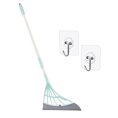 Multifunction Magic Broom 2-in-1 Sweeper with Two Hooks Easily Dry The Floor and Remove Dirt and Hair Remover Liquid Glass Wiper Super Sweeper Broom for Living Room Kitchen Bathroom -Green- Multifunction Magic Broom 2-in-1 Sweeper with Two Hooks Easily Dry The Floor and Remove Dirt and Hair Remover Liquid Glass Wiper Super Sweeper Broom for Living Room Kitchen Bathroom -Green-