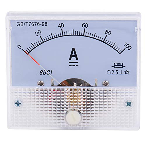 Baomain Analog Ammeter 85C1 DC 0-100A Panel Meter Gauge Current Analogue with 75mV Shunt