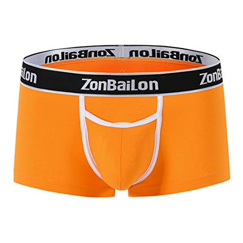Zonbailon Underwear Men Pack Bamboo No Ride up Athletic Boxer Briefs Pouch for Balls