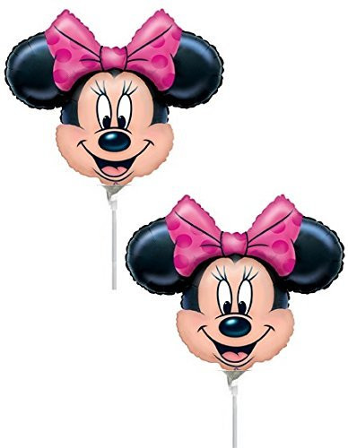 Broward Balloons Minnie Mouse Head Mini Shape 14 Inch Balloons -Qty3-