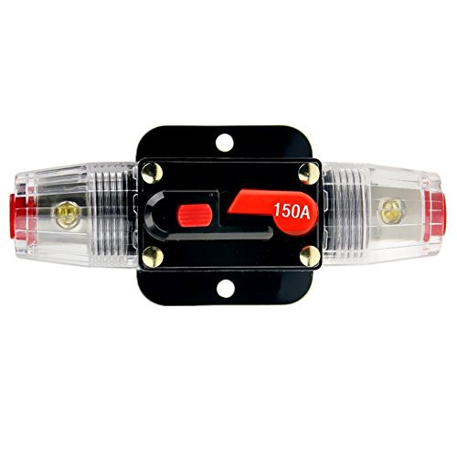 Car Audio Inline Circuit Fuse Breaker - 12V DC 20A-30A-50A-60A-80A-100A Reset Circuit Breaker Fuse Holders for System Protection -150A-