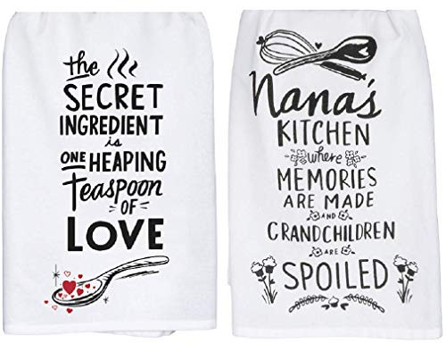 PBK Primitives by Kathy Nana Towel Bundle - Secret Ingredient is Love and Nana's Kitchen Where Memories are Made