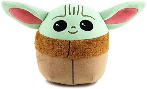 1Pcs Cartoon Baby Pillow Plush Toy Dolls Baby Plush Toys Gifts for Kids 10 inch BabyYoda Plush Stuffed Animal Toy Children's Birthday Gift -Large-