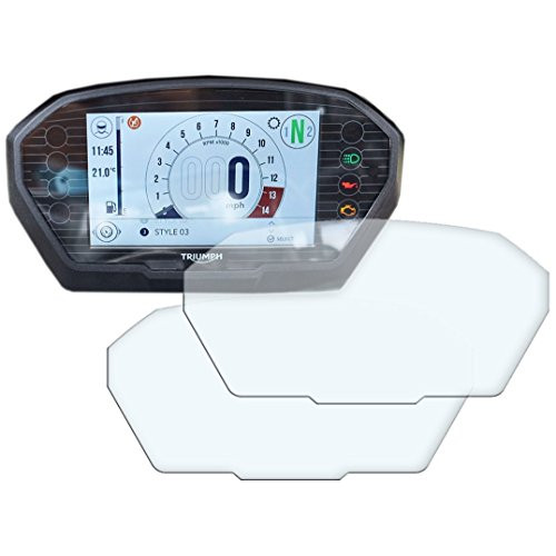 Speedo Angels Dashboard Screen Protector for TRIUMPH SPEED TRIPLE -2018 plus- - 2 x Ultra Clear