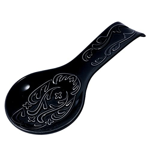 Spoon Rest for Kitchen Counter Ceramic Spoon Rest for Stove Top Countertop Utensil Rest Ladle Spoon Holder for Cooking Home Decor Black Spoon Rest for Kitchen Counter Ceramic Spoon Rest for Stove Top Countertop Utensil Rest Ladle Spoon Holder for Cooking Home Decor Black