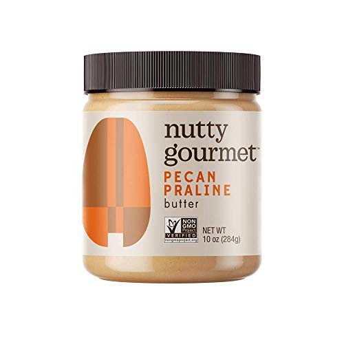 The Nutty Gourmet Praline Pecan Butter - Pecan Pralines Nut Butter - Pecan Butter - Nut Butter - Butter - Natural Nut Butter - Peanut Free Nut Butter - Nut Butters - 10 oz - 1 Pack