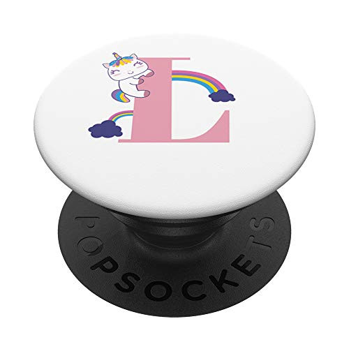 Unicorn and Rainbows Letter L Initial PopSockets PopGrip- Swappable Grip for Phones and Tablets Unicorn and Rainbows Letter L Initial PopSockets PopGrip- Swappable Grip for Phones and Tablets