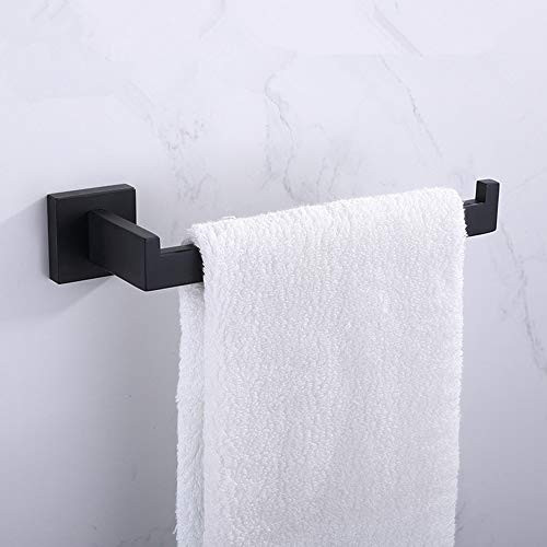Leyden Black Towel Ring Bathroom Matte Black Bath Hand Towel Holder Rack Wall Mounted Bathroom Hardware Half Open Towel Rail