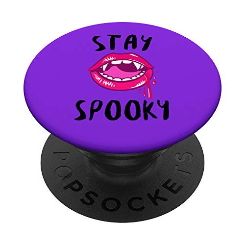 Stay Spooky - Cute Halloween Vampire Lips PopSockets Grip and Stand for Phones and Tablets