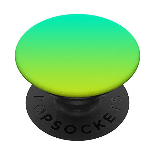 Turquoise  and  Lime Green Ombre Gradient PopSockets PopGrip- Swappable Grip for Phones  and  Tablets