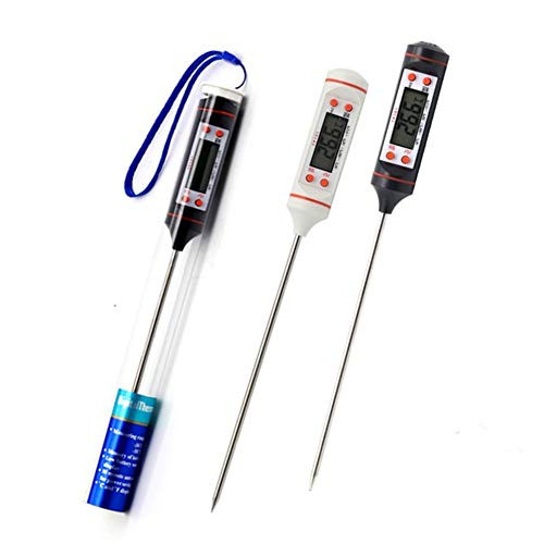Meat Steak Thermometer Instant Read Digital Cooking Thermometer Candy Thermometer Super Long Probe for Kitchen BBQ Grill Smoker Meat Oil Milk Yogurt Temperature Icewater Temperature -Black- Meat Steak Thermometer Instant Read Digital Cooking Thermometer Candy Thermometer Super Long Probe for Kitchen BBQ Grill Smoker Meat Oil Milk Yogurt Temperature Icewater Temperature -Black-