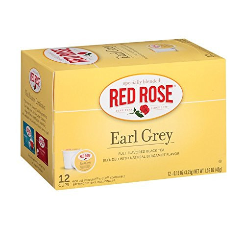 Red Rose Earl Grey Tea - 12 Single Serve Cups