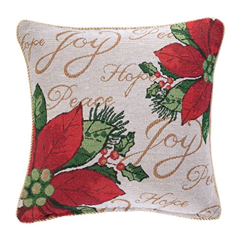 Miles Kimball Poinsettia Pillow Cover