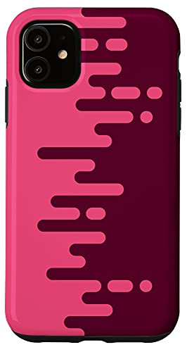 iPhone 11 Purple Jam and Pink Stripes Dripping Paint Mentis Abstract Case