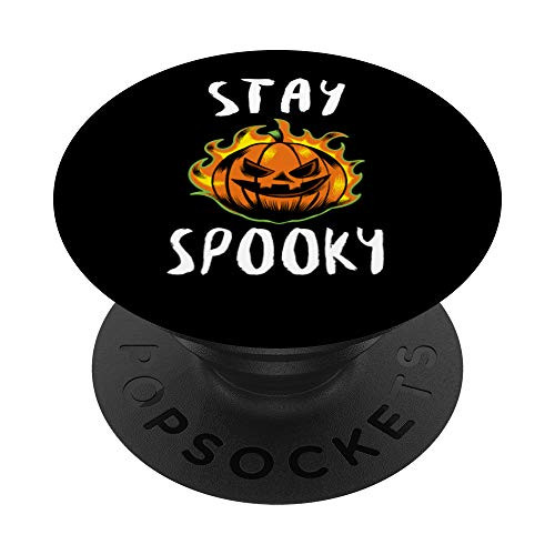 Stay Spooky - Cute and Funny Halloween Pumpkin PopSockets Grip and Stand for Phones and Tablets