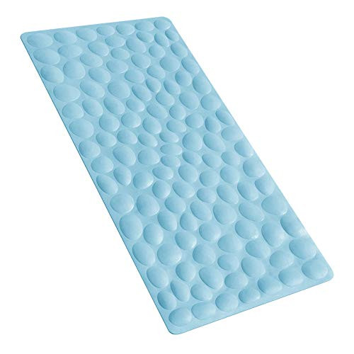 OTHWAY Non-Slip Bathtub Mat Soft Rubber Bathroom Bathmat with Strong Suction Cups -Lake Blue-