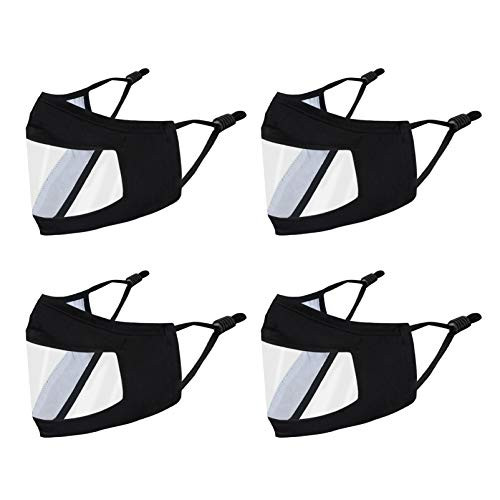 Reusable Clear Transparent Face Mask with Nose Wire Cubre Bocas?Mascarillas Women Men Anti Fog No Free Designer Fashion Breathable See Thru Through Plastic Madks Mouth Window Facemask Black