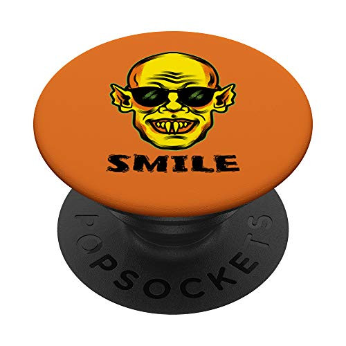 Smile - Funny Spooky Halloween Goblin Monster PopSockets Grip and Stand for Phones and Tablets
