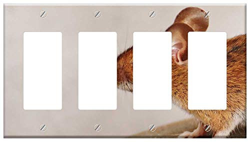 Switch Plate 4 Gang Rocker-GFCI - Mouse Rodent Cute Mammal Nager Nature Animal 17 Switch Plate 4 Gang Rocker-GFCI - Mouse Rodent Cute Mammal Nager Nature Animal 17