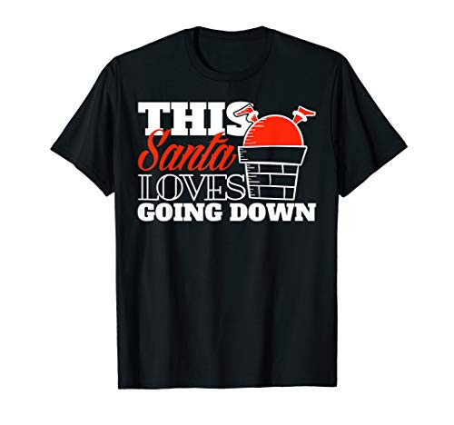 Funny Christmas Gift This Santa Loves Going Down T-Shirt