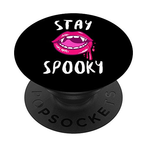 Stay Spooky - Cute and Funny Halloween Vampire Lips PopSockets Grip and Stand for Phones and Tablets
