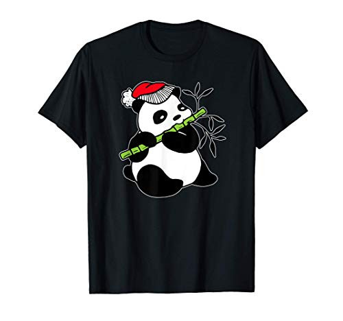 Panda Eating Bamboo Gifts T-Shirt