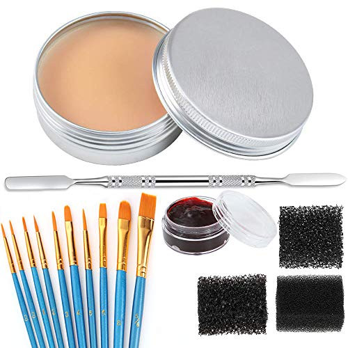 LemonSac Wound Modeling Scar Makeup Wax For Festival Stage Special Effects and Theatrical Makeup Fake Wound Nude Color Skin Putty-Wax Scar Body Paint with Spatula -1PCS- LemonSac Wound Modeling Scar Makeup Wax For Festival Stage Special Effects and Theatrical Makeup Fake Wound Nude Color Skin Putty-Wax Scar Body Paint with Spatula -1PCS-