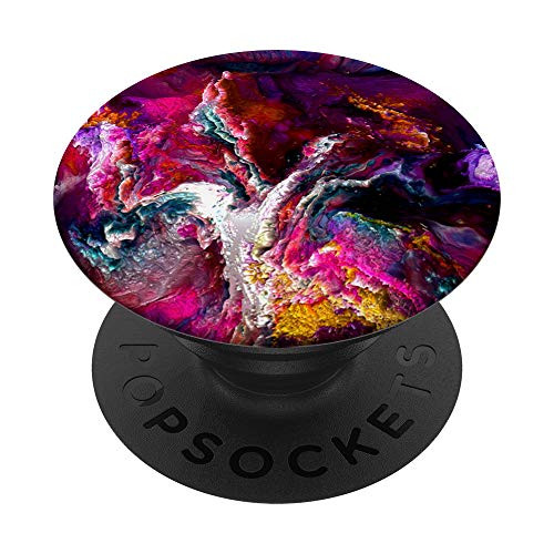 Yellow Orange Red Purple Blue Teal Pink Pattern AEH238 PopSockets PopGrip- Swappable Grip for Phones  and  Tablets