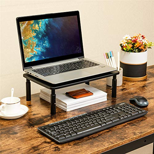 Monitor Stand Riser Height Adjustable Monitor Stand for Laptop Computer iMac PC Printer Desktop Metal Monitor Riser Stand with Mesh Platform for Airflow Black Monitor Stand Riser Height Adjustable Monitor Stand for Laptop Computer iMac PC Printer Desktop Metal Monitor Riser Stand with Mesh Platform for Airflow Black